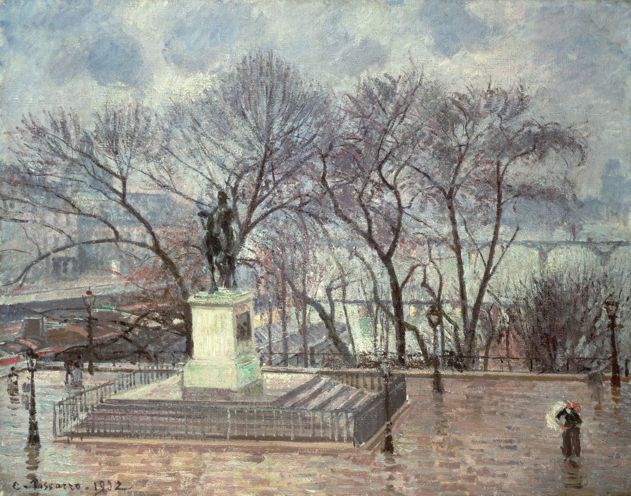 De Pont Neuf, Parijs, 1902 door Camille Jacob Pissarro