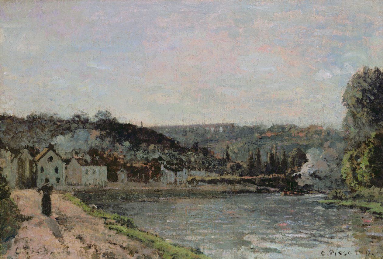 De Seine bij Bougival, 1871 door Camille Jacob Pissarro