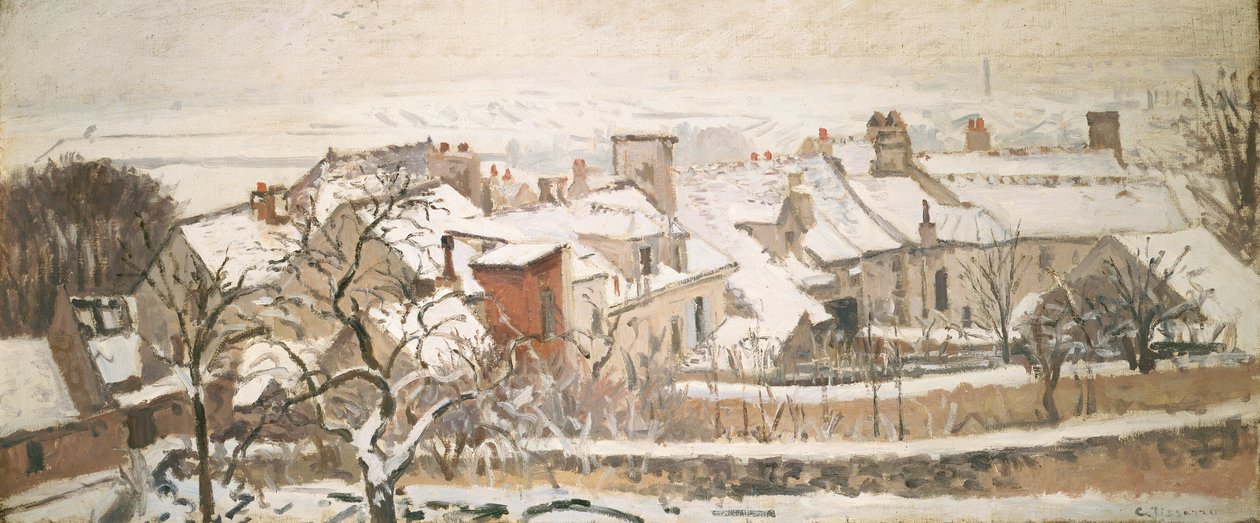 Winter door Camille Jacob Pissarro