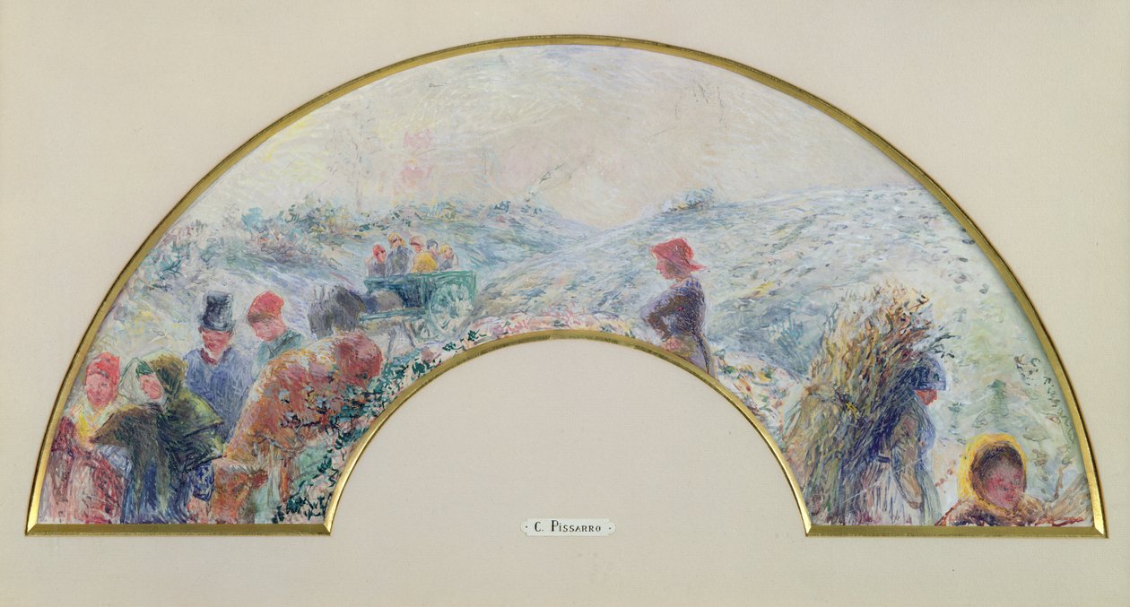 Winter, terugkeer van de kermis door Camille Jacob Pissarro