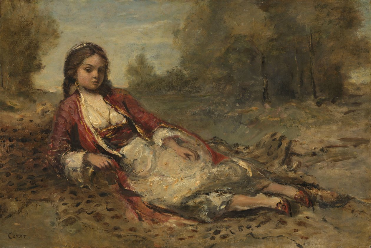 Algérienne door Camille Corot