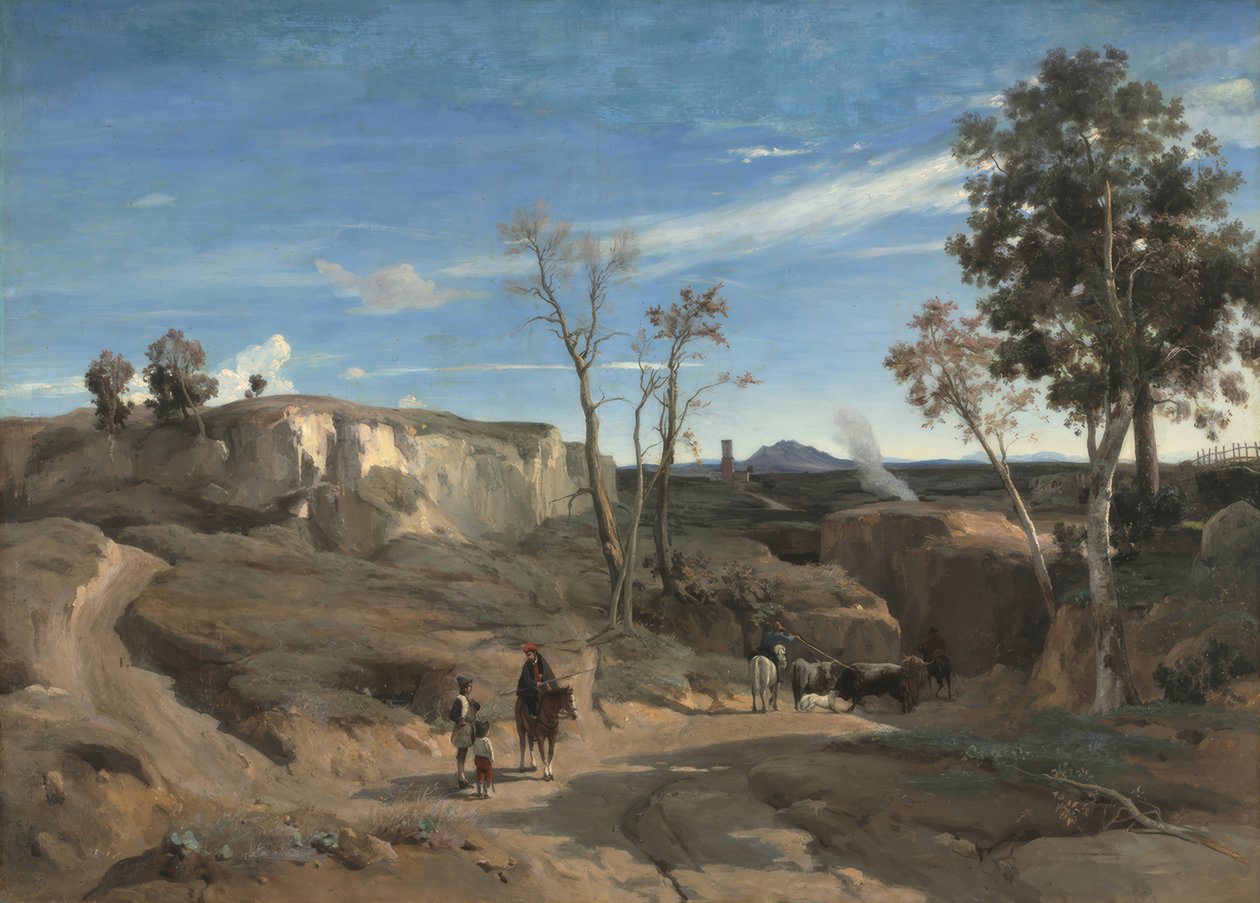 La Cervara, de Romeinse Campagna door Camille Corot