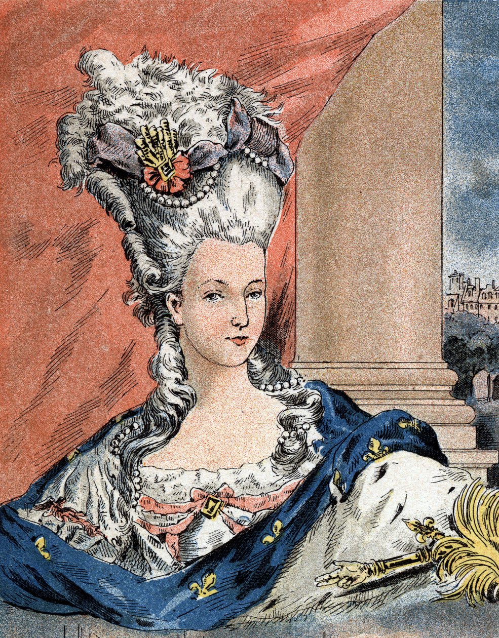 Portret van Marie Antoinette door Lorraine Habsburg, Koningin van Frankrijk (1755-1793). door Camille Gilbert