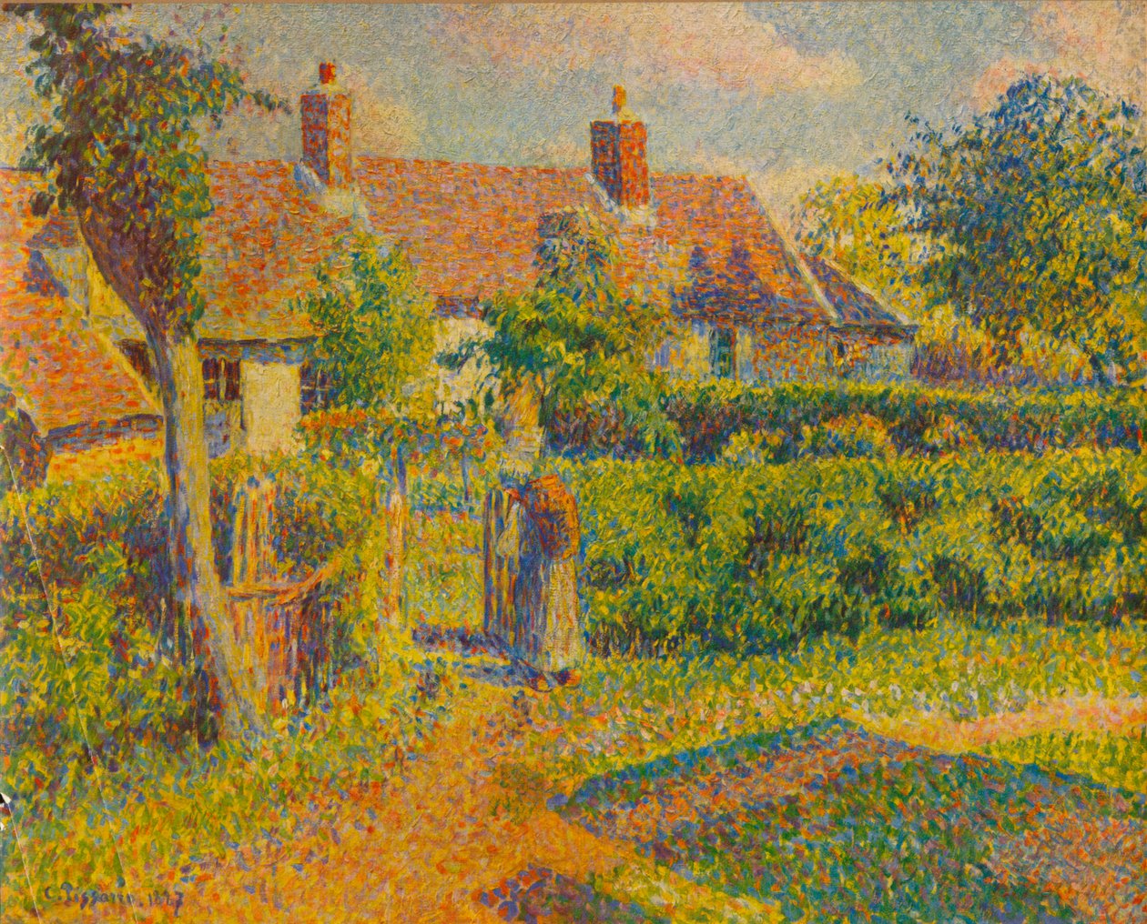 La Chaumière, 1887, 1935 door Camille Jacob Pissarro