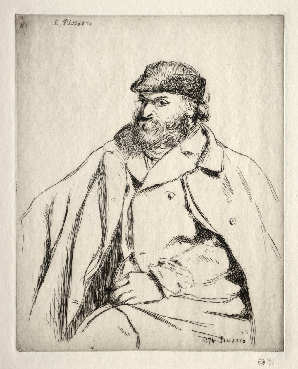 Paul Cézanne, 1874 door Camille Jacob Pissarro