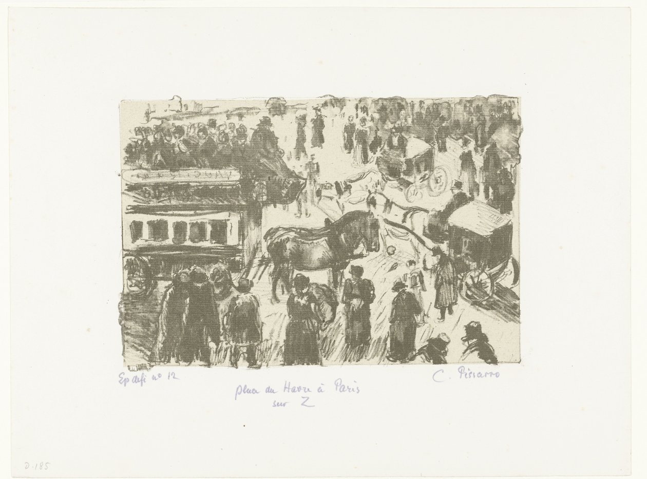 Place du Havre door Camille Jacob Pissarro