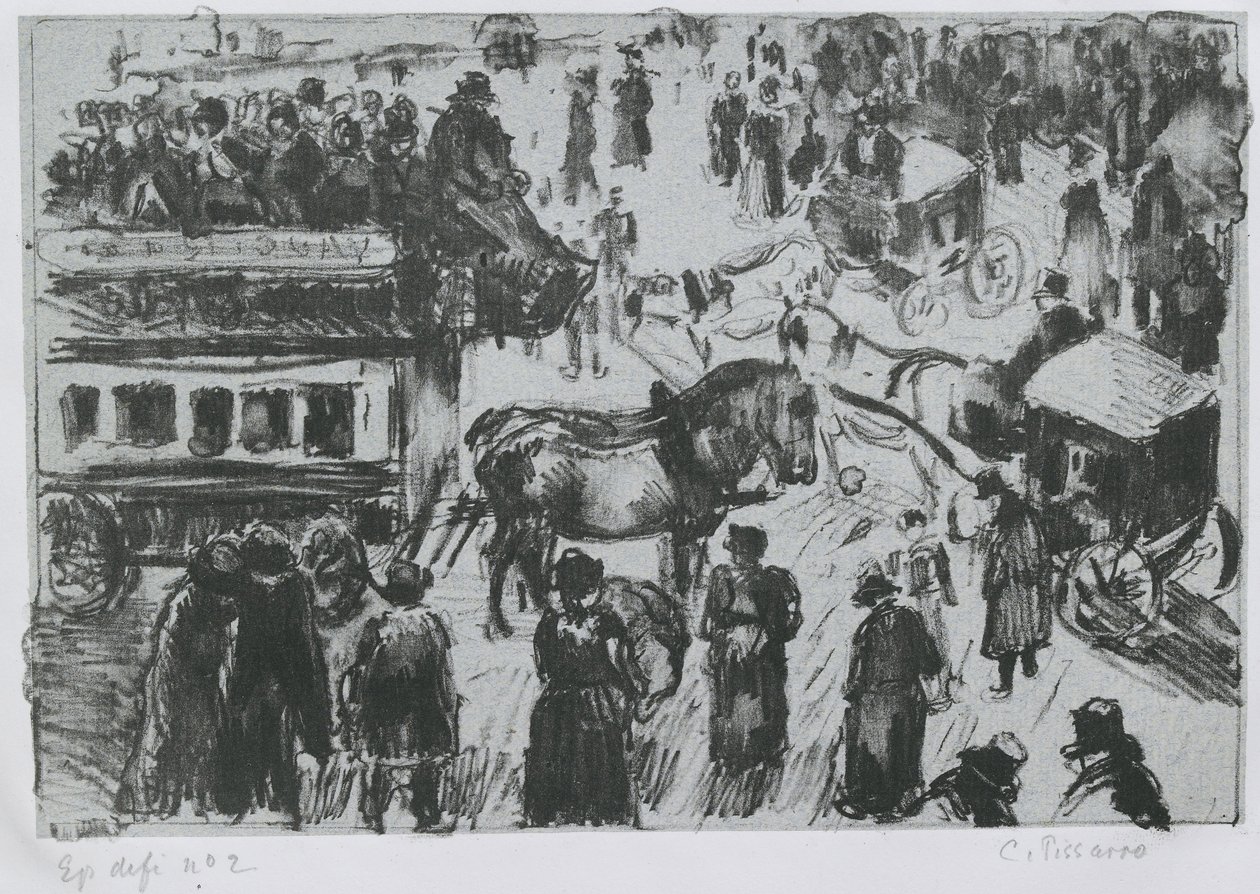 Place du Havre, Parijs, c. 1897 door Camille Jacob Pissarro