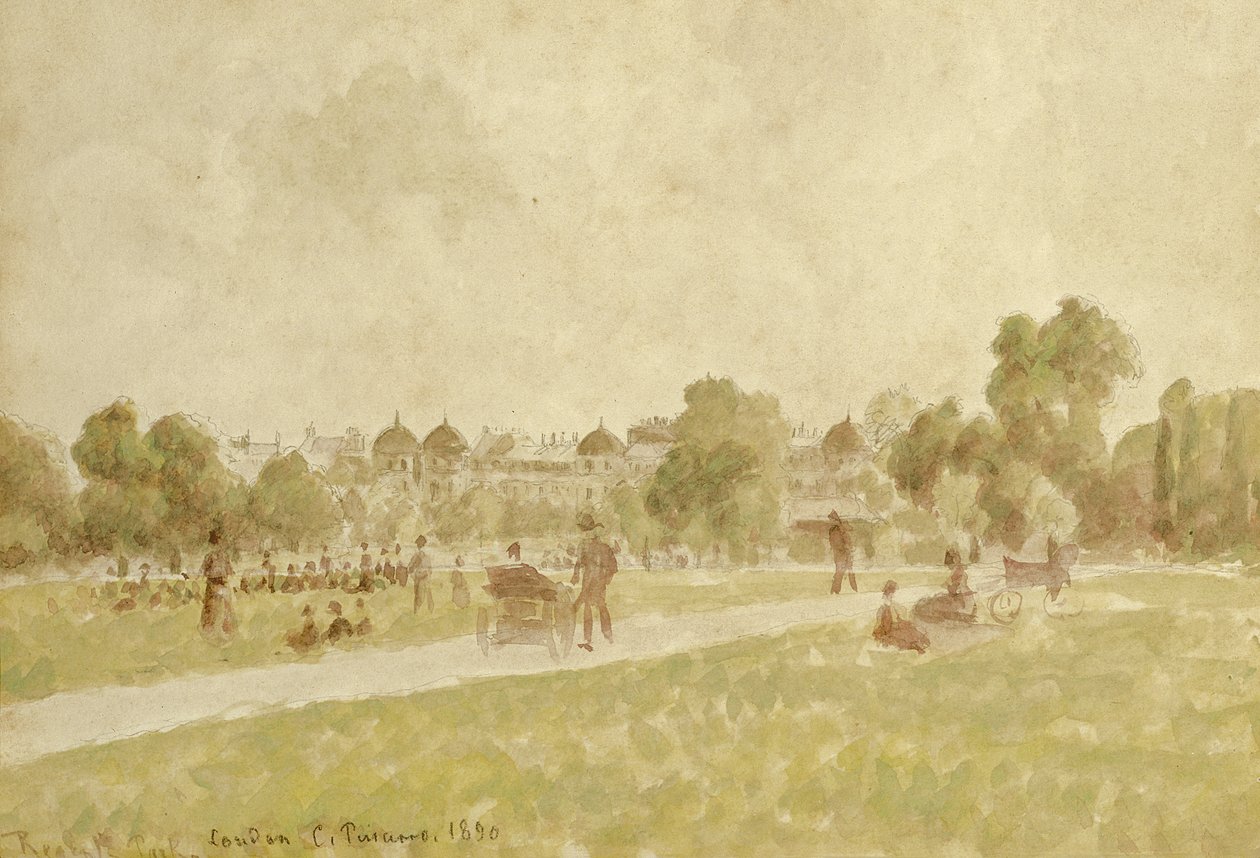 Regents Park, Londen, 1890 door Camille Jacob Pissarro