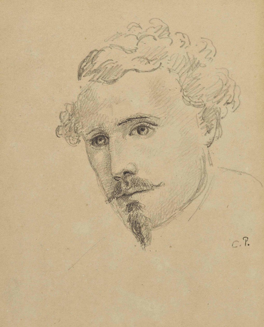 Zelfportret, c. 1853 door Camille Jacob Pissarro