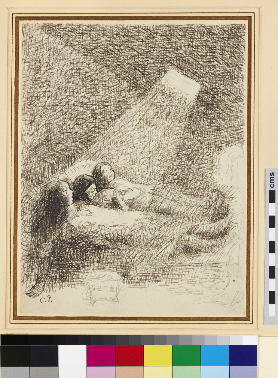 Studie voor De Asfysie door Camille Jacob Pissarro