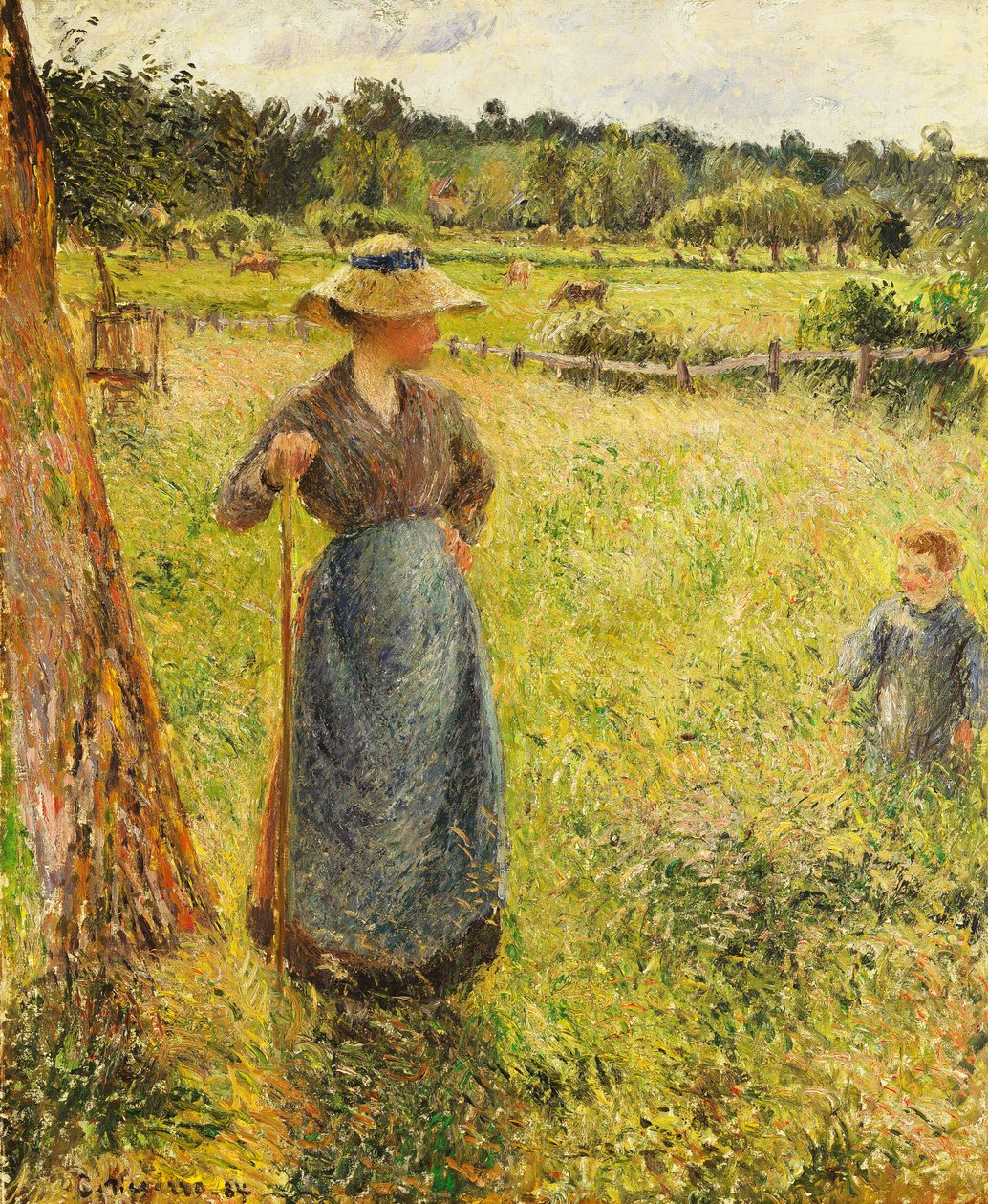 De hooier, 1884 door Camille Jacob Pissarro