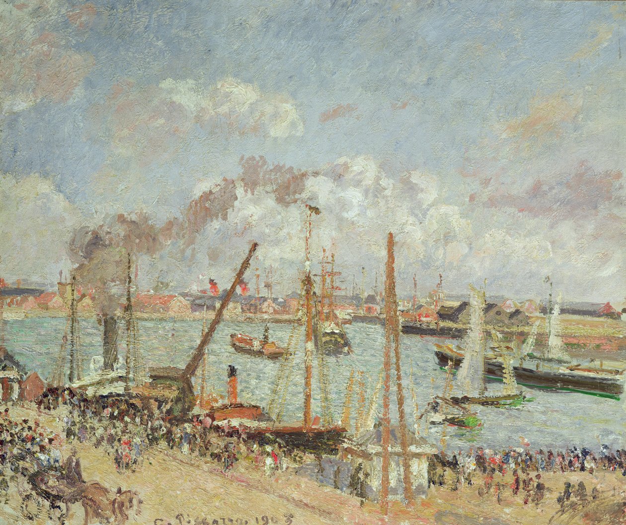 De haven van Le Havre, middag, zon, 1903 door Camille Jacob Pissarro