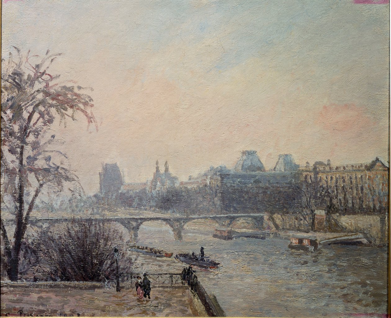 De Seine en het Louvre door Camille Jacob Pissarro