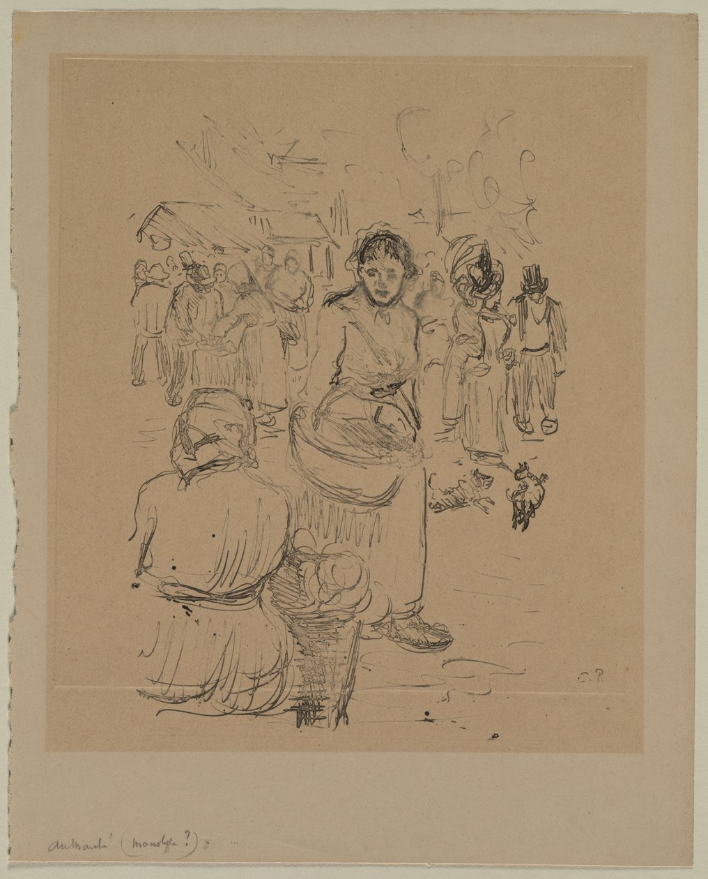 Op de markt door Camille Pissarro