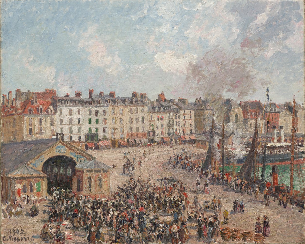 Vismarkt door Camille Pissarro