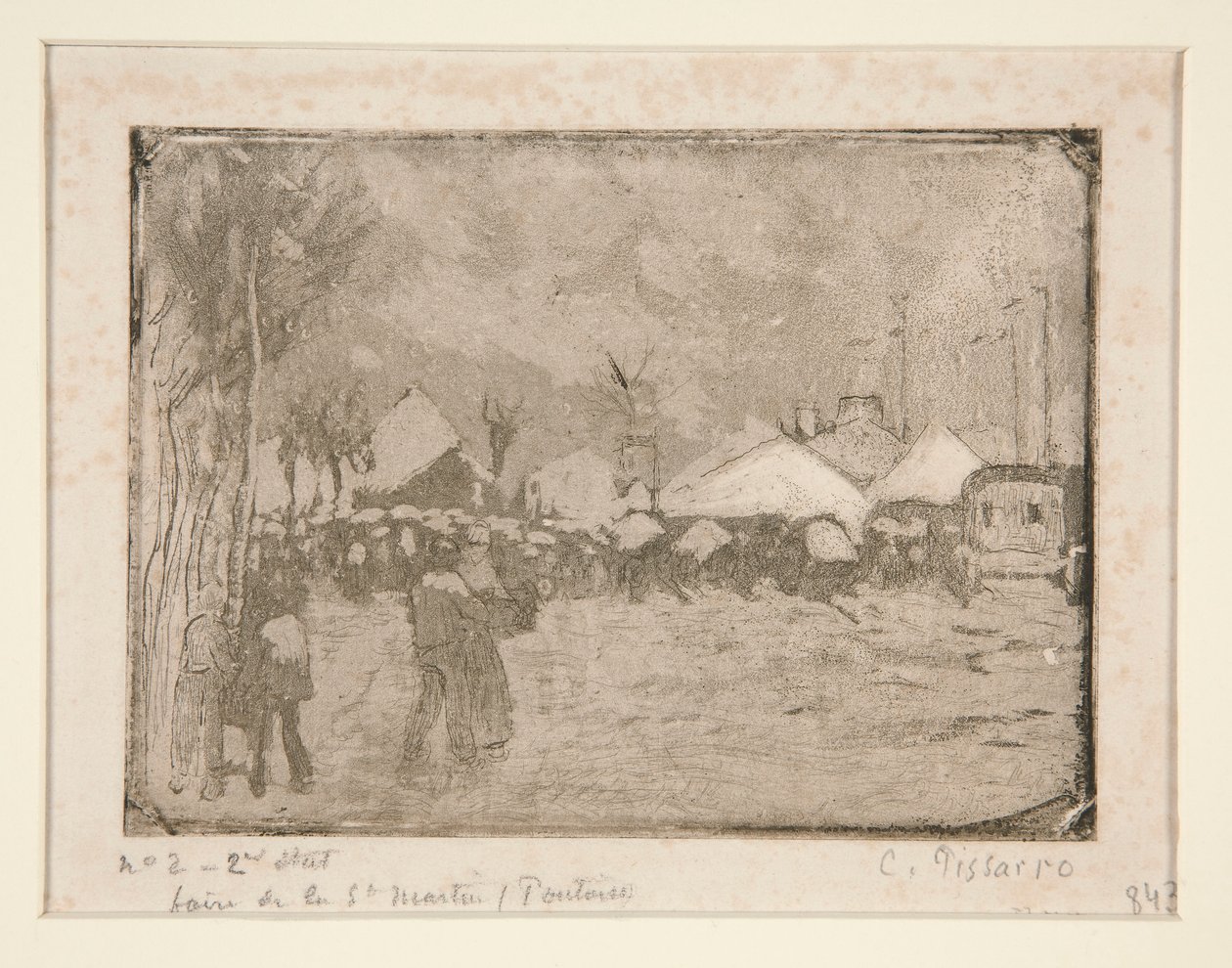 Saint-Martin Fair, bij Pontoise door Camille Pissarro