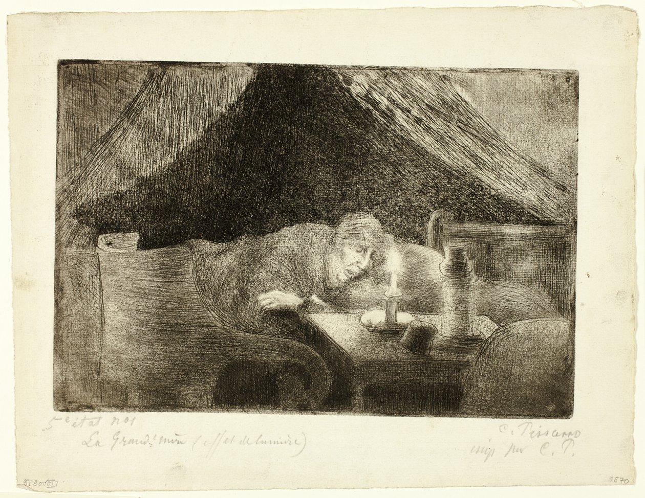 Grootmoeder: De moeder van de kunstenaar door Camille Pissarro