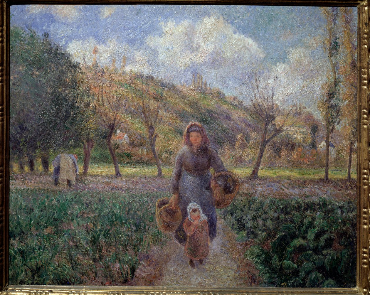 In de moestuin door Camille Jacob Pissarro