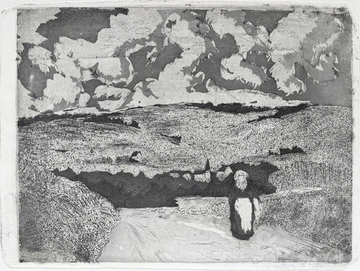 De Vrouw op de Weg, 1879 door Camille Pissarro