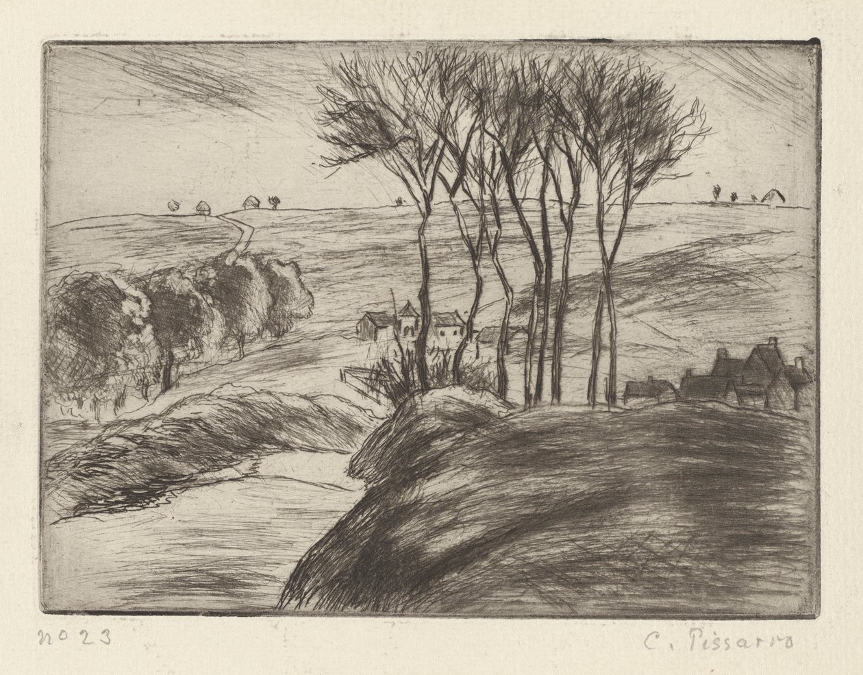 Landschap bij Osny door Camille Pissarro