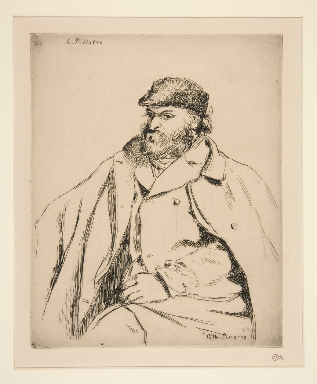 Paul Cézanne (Portret van Cézanne) door Camille Pissarro
