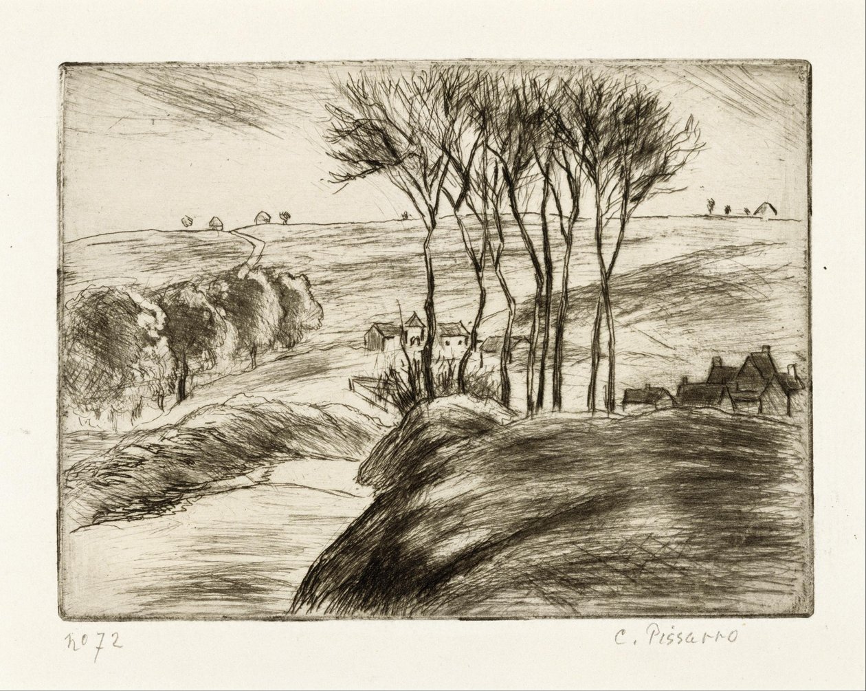 Landschap in Osny door Camille Pissarro