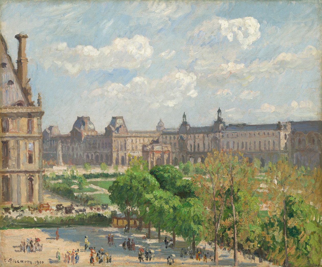 Place du Carrousel, Parijs, 1900 door Camille Pissarro