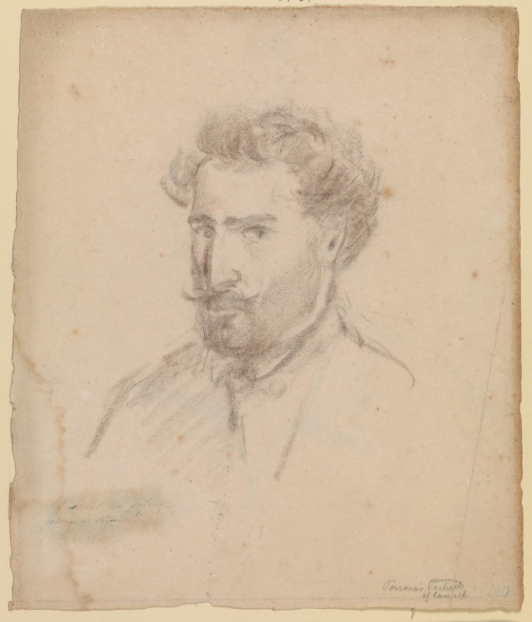Zelfportret, driekwart profiel naar links (Caracas (?) 1853/54) door Camille Pissarro