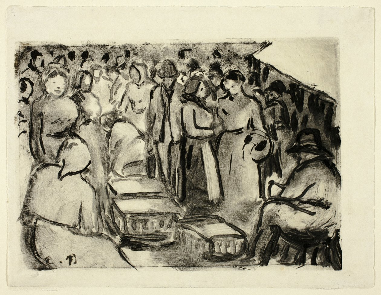 De markt door Camille Pissarro