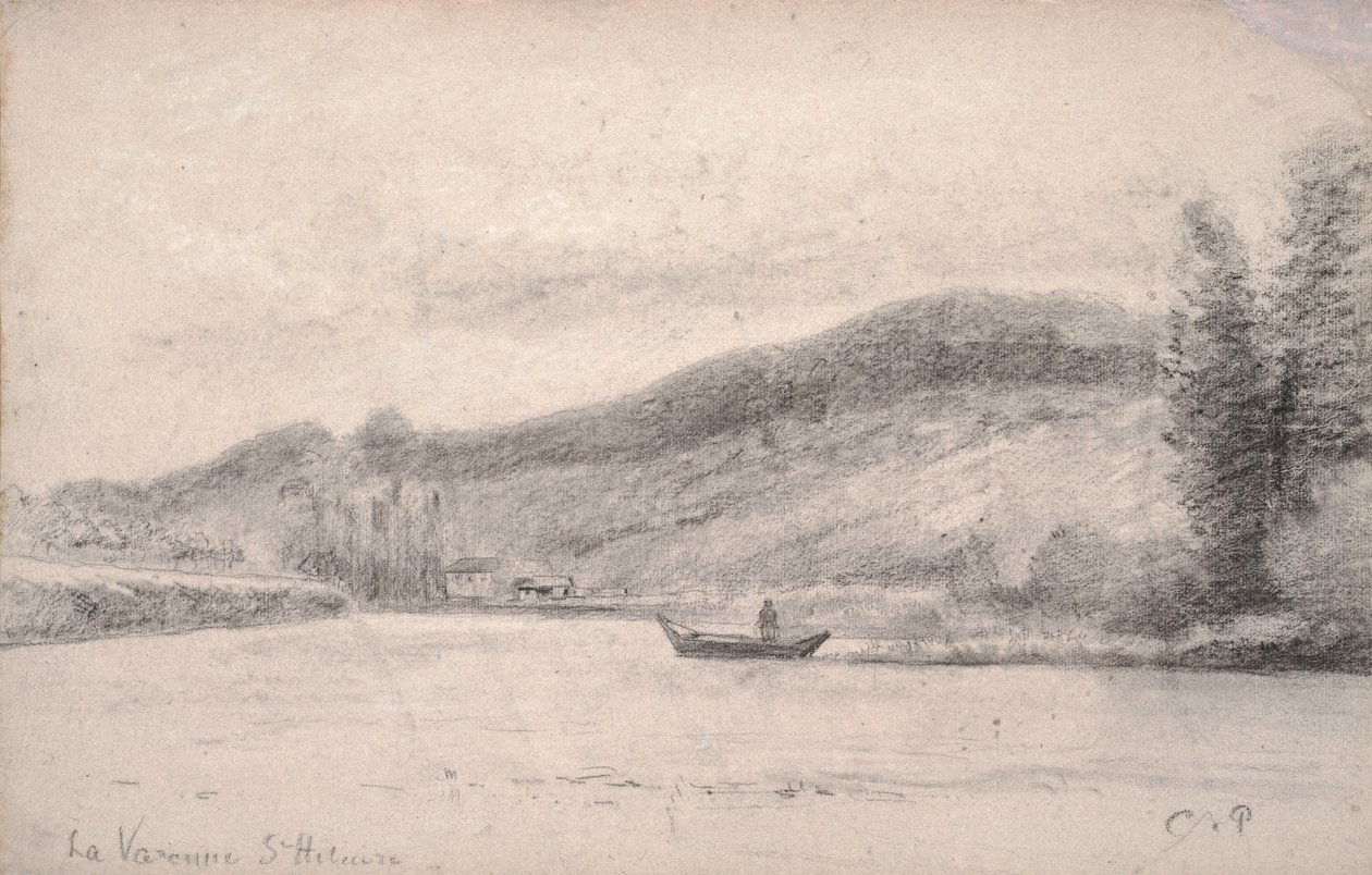 De Marne bij Varenne-Saint-Hilaire, 1863-65 door Camille Jacob Pissarro