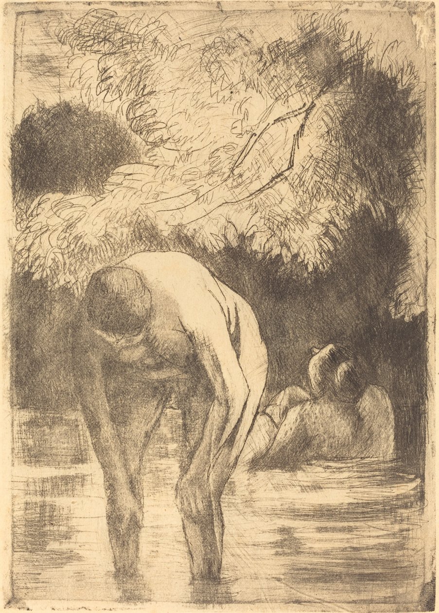 Twee vrouwen badend, 1895 door Camille Pissarro