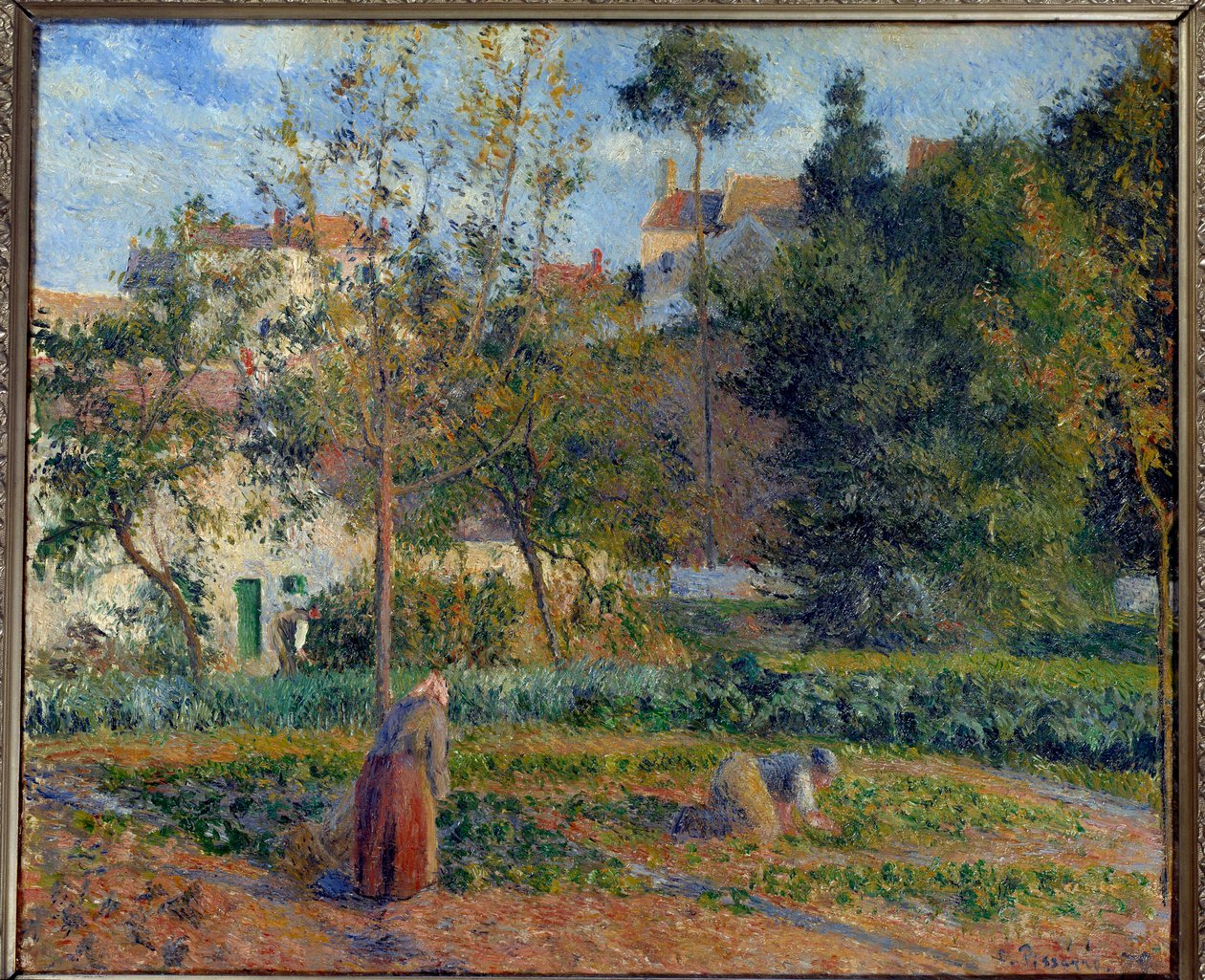 Groentetuin bij de Hermitage, Pontoise door Camille Jacob Pissarro