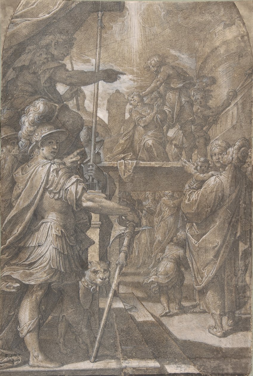 Martelaarschap van een vrouwelijke heilige Agnes, 1605-9 door Camillo Procaccini