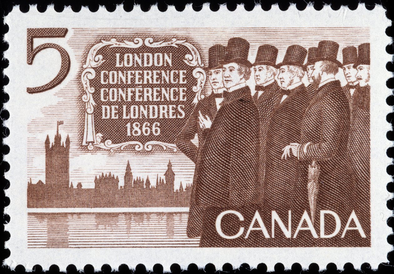 Canadese postzegel over de Londense Conferentie door Canadian School