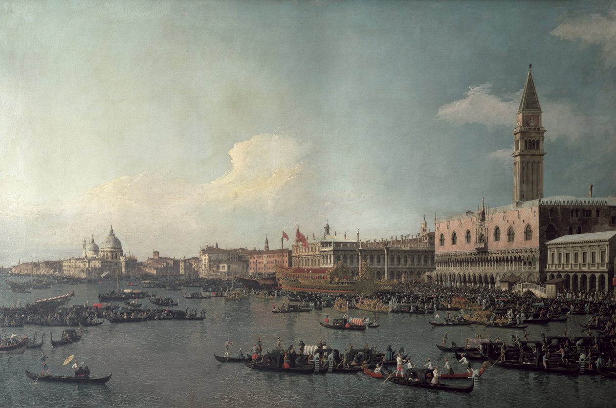 Het Bassin van San Marco op Hemelvaartsdag, c.1740 door Giovanni Antonio Canal