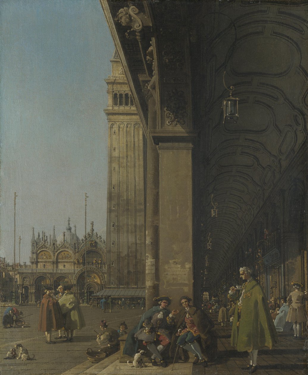 Venetië, Piazza San Marco en de Colonnade van de Procuratie Nuove door Giovanni Antonio Canal