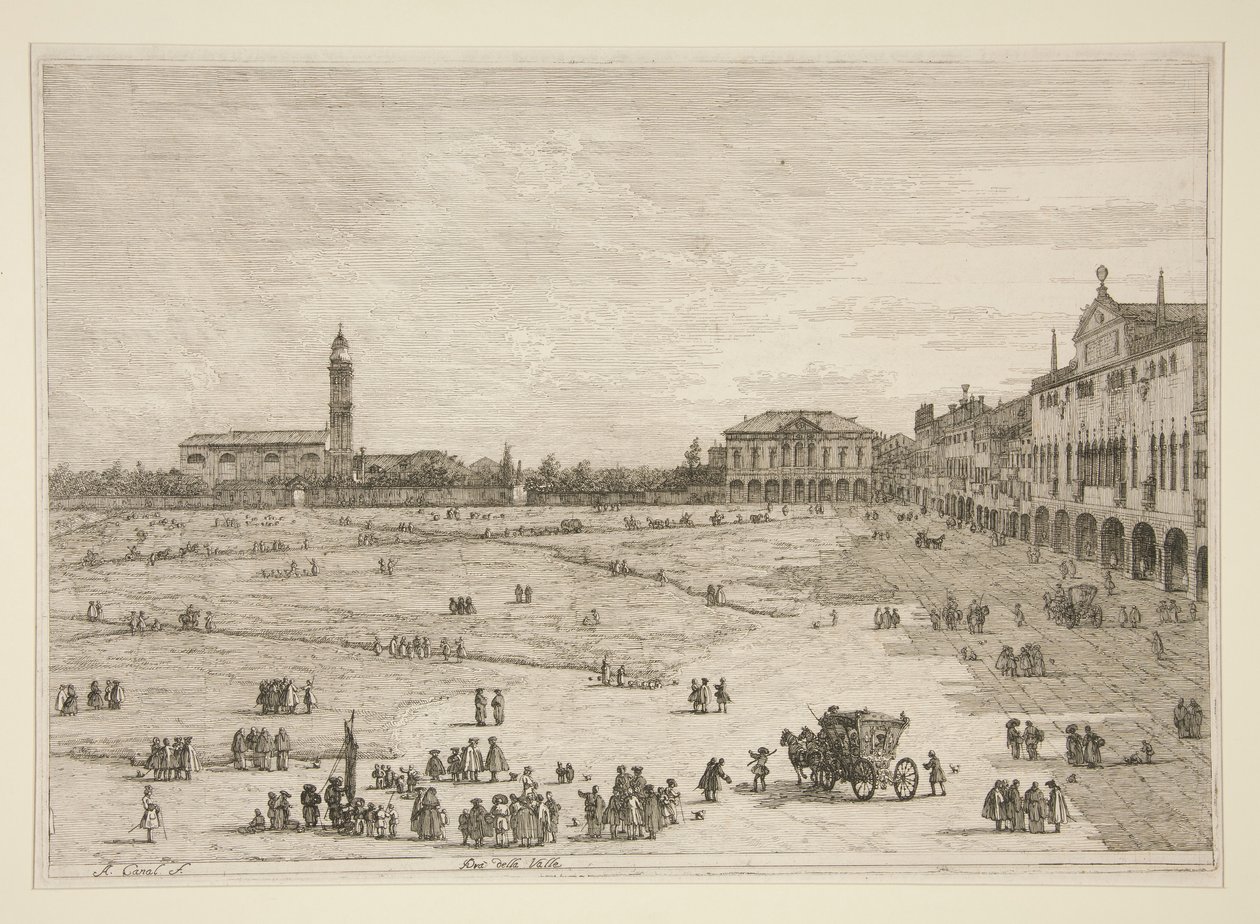 Prà della Valle, uit de serie Vedute (Gezichten) door Canaletto (Giovanni Antonio Canal)