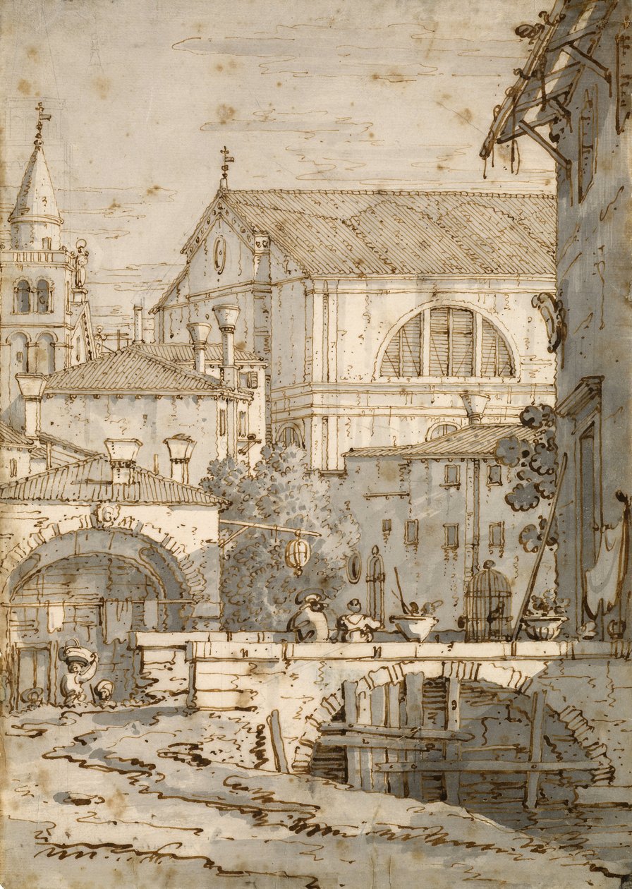 Architectonisch capriccio door Canaletto