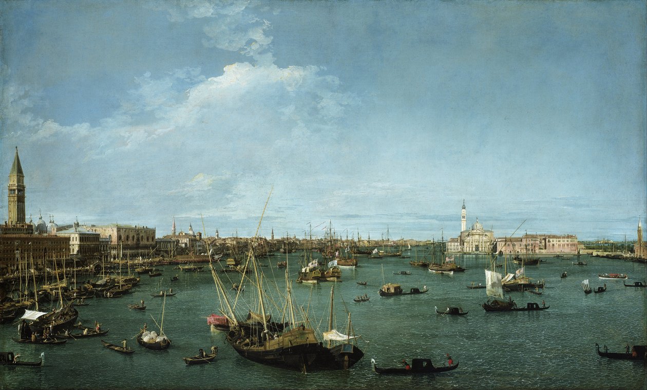 Bacino di San Marco, Venetië door Canaletto