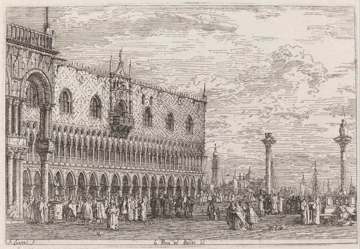 Canaletto - La Piera del Bando. V. - Google Kunst Project door Canaletto