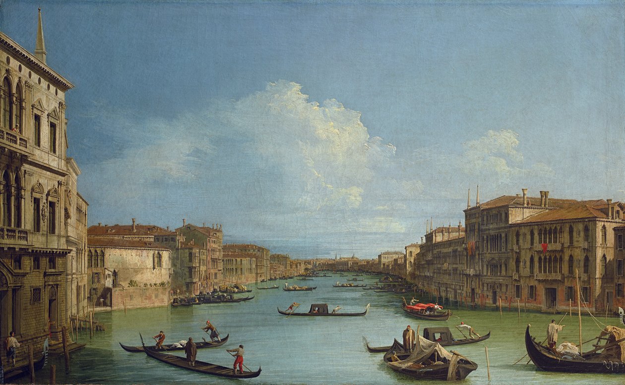 Italiaans: Het Canal Grande gezien vanaf Ca
