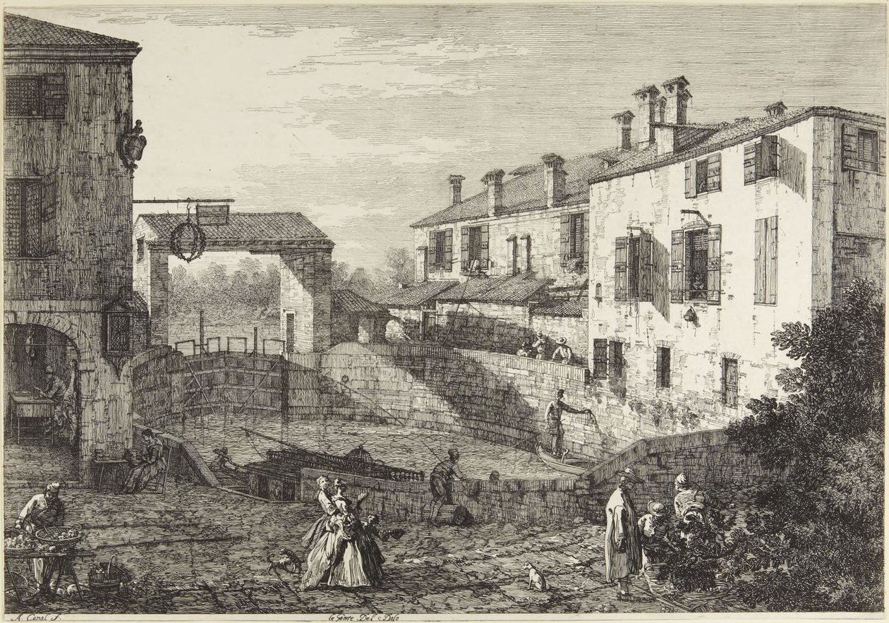 De Poorten van Dolo door Canaletto