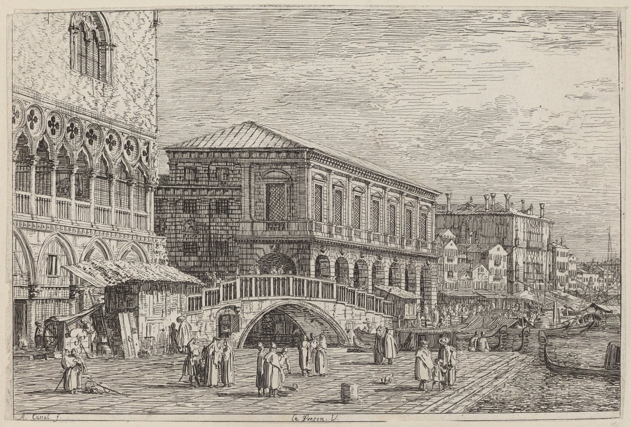 Le Preson. V., ca. 1735-1746 door Canaletto