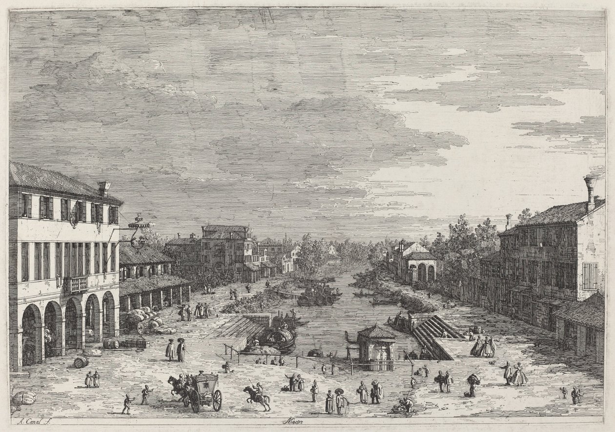 Mestre, ca. 1735-1746 door Canaletto