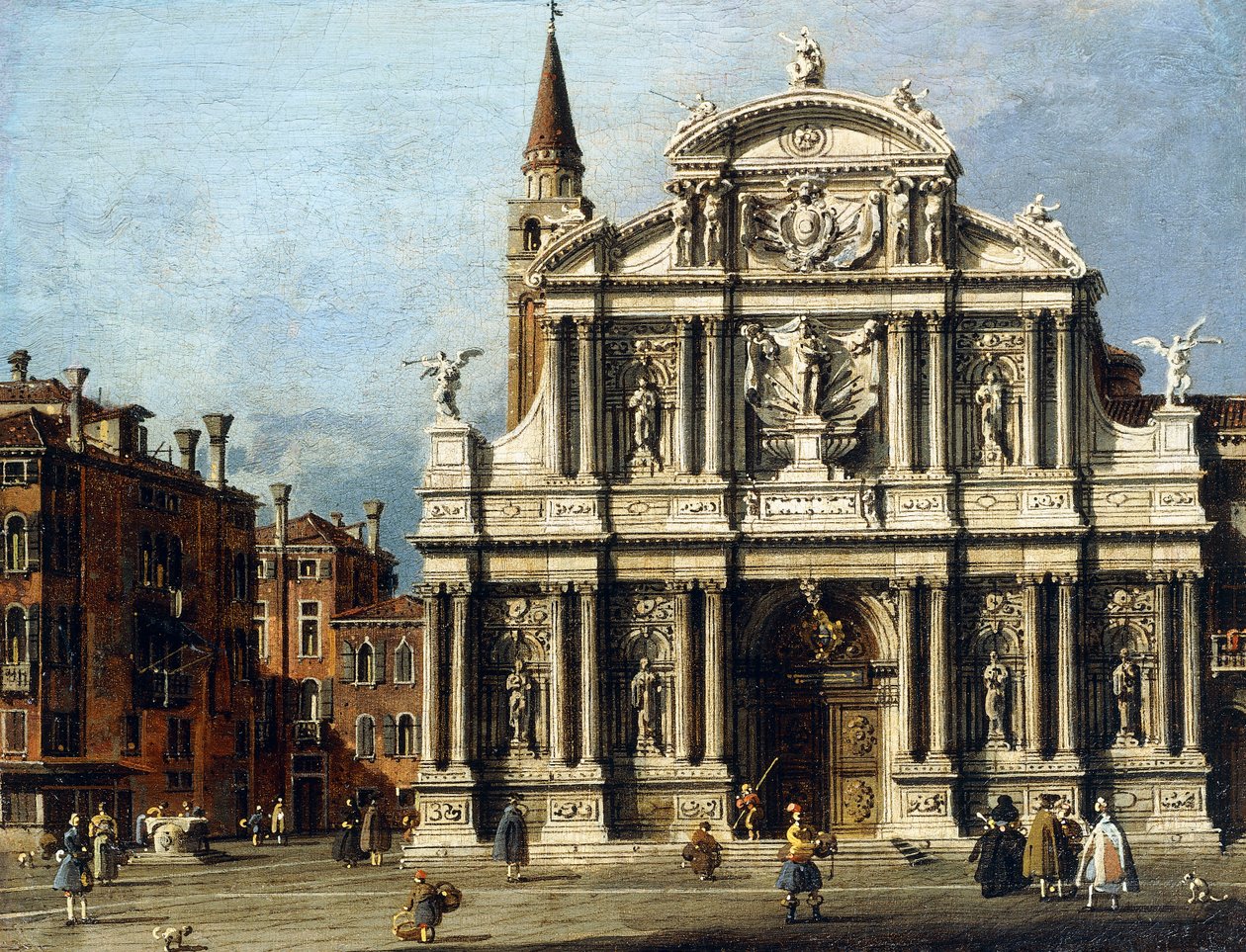 De Kerk en Campo van Santa Maria Zobenigo, Venetië door Giovanni Antonio Canal