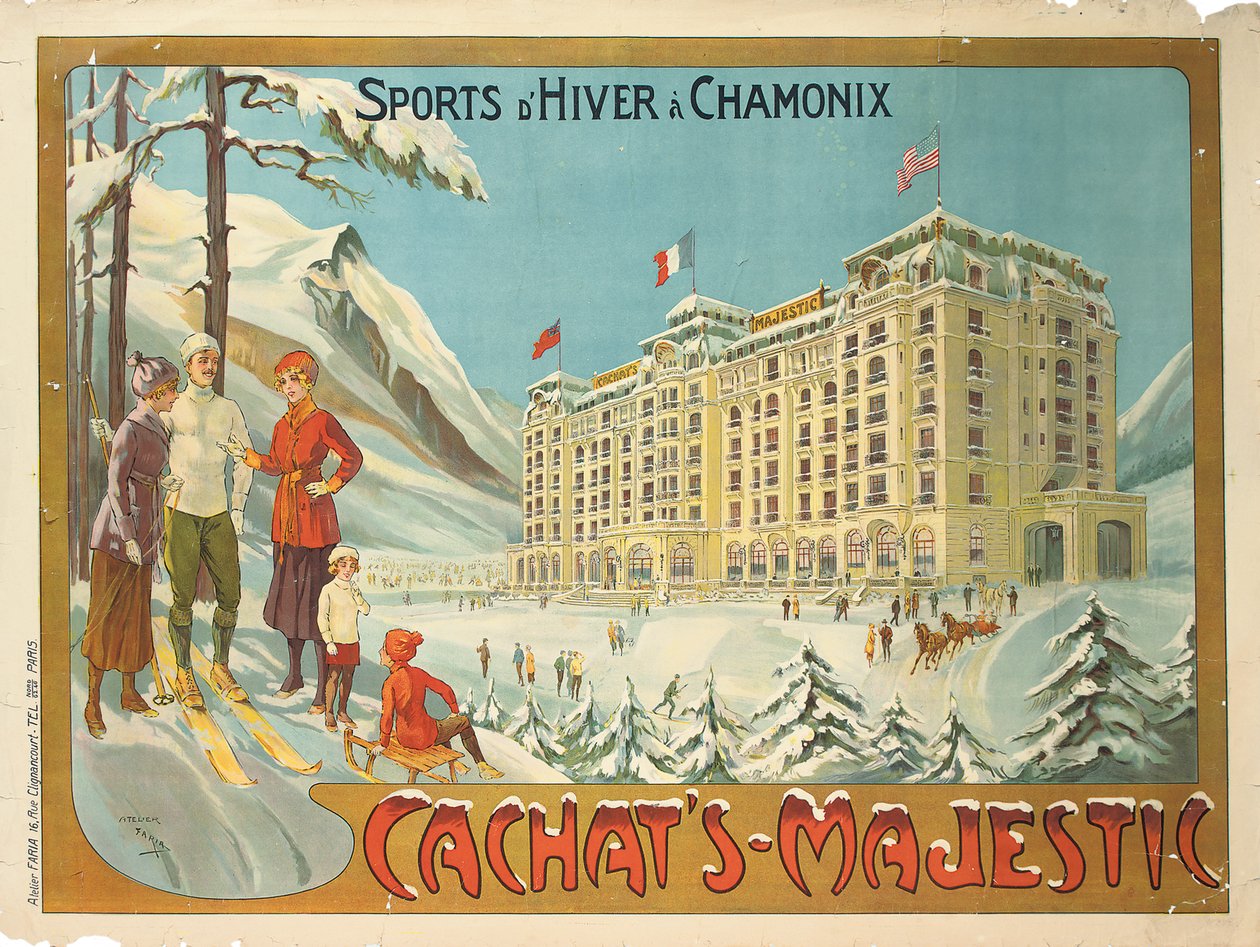 Poster die het hotel "Cachat