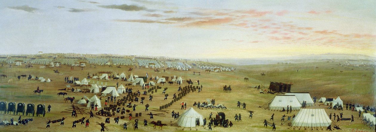 Het kamp van Uruguaiana, Rio Grande, Brazilië door Candido Lopez
