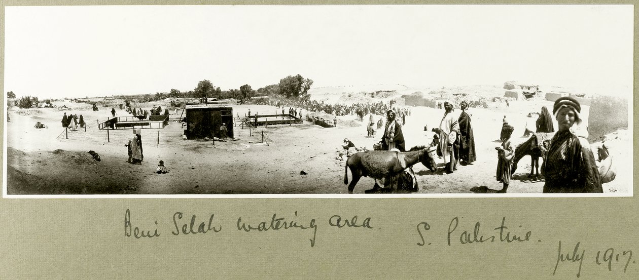 Beni Saleh watergebied, juli 1917 door Capt. Arthur Rhodes