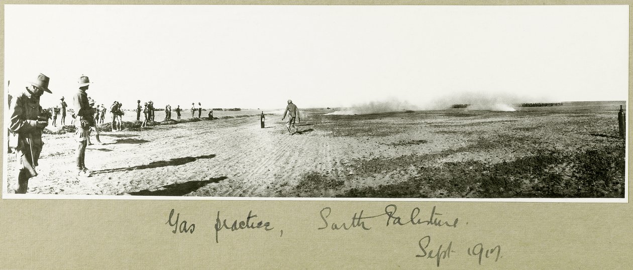 Gaspraktijk, Zuid-Palestina, september 1917 door Capt. Arthur Rhodes