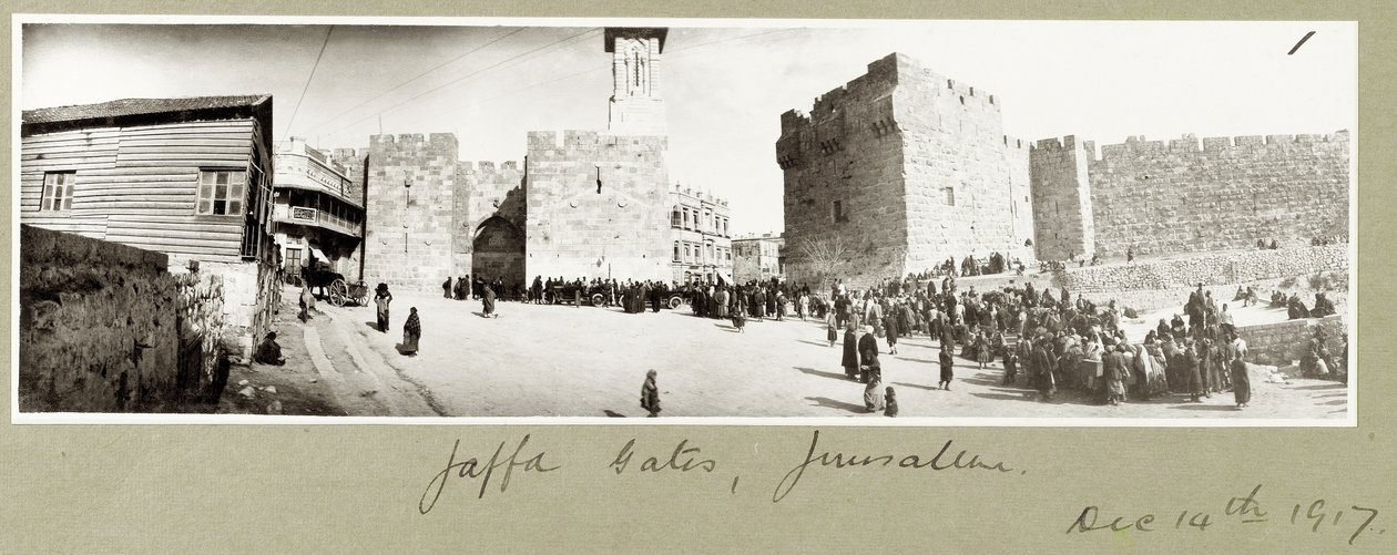 Jaffa Poorten, Jeruzalem, 14 december 1917 door Capt. Arthur Rhodes